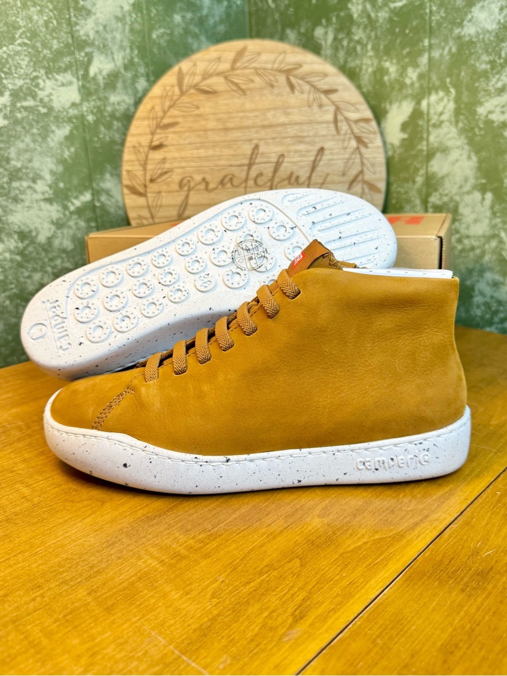 Camper Men's High-Top Sneakers in Mustard UNISEX